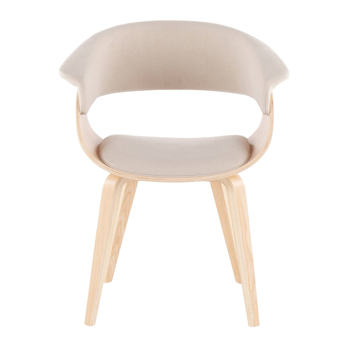 Cream Fabric Zebra Wood Dining Accent Chair Z431626