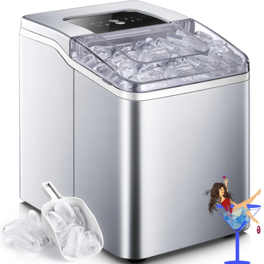 Countertop Ice Maker 2 Ice Sizes 28 lbs Self-Clean S61201