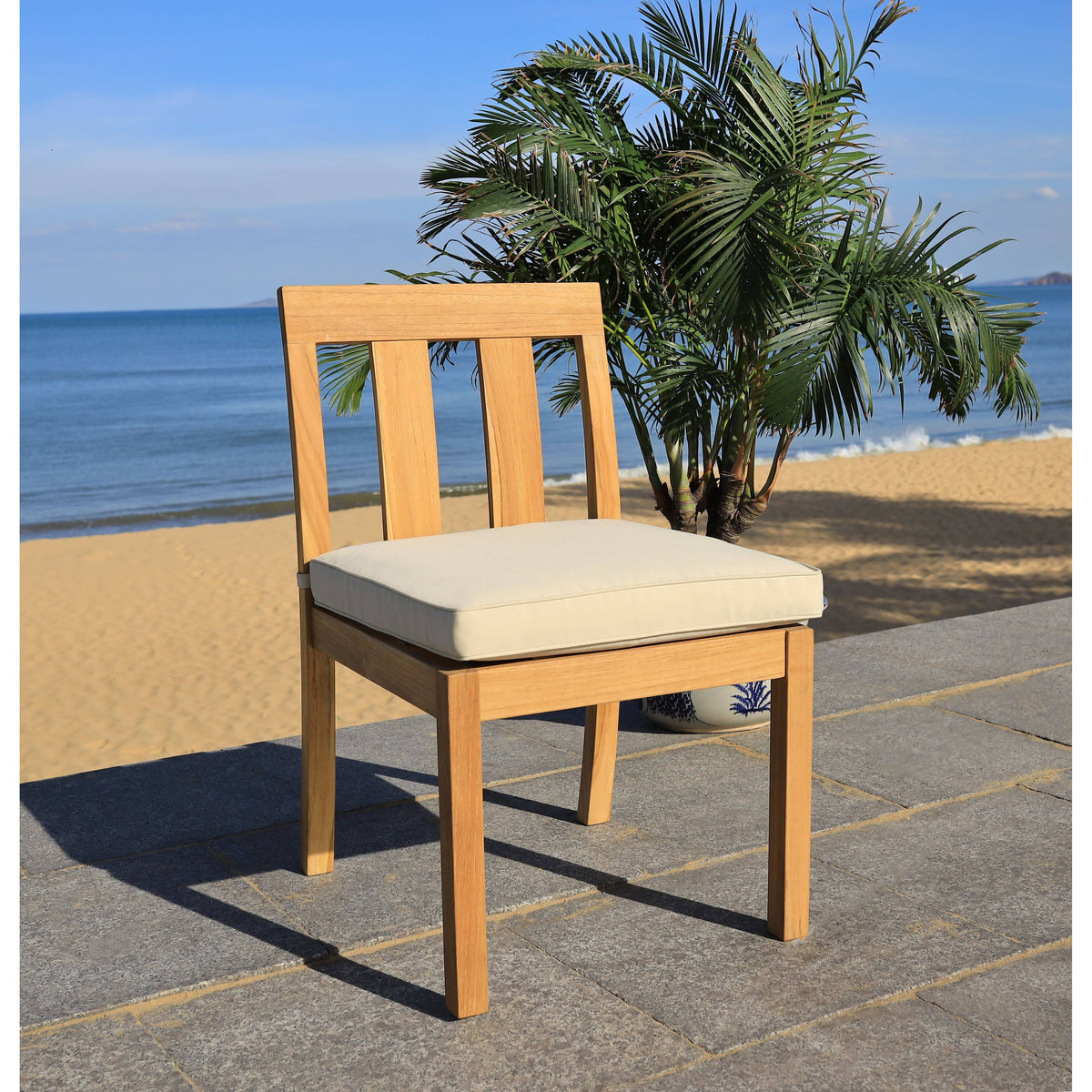Teak Dining Chair Natural Set of 2 Z337
