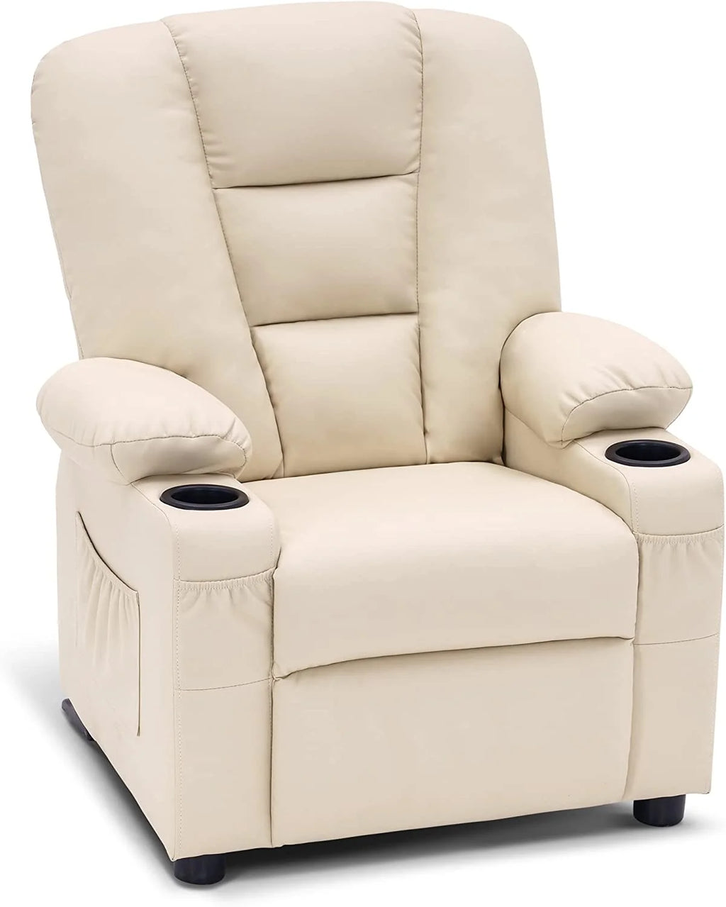 Faux Leather Recliner Chair with Cup Holders K7666
