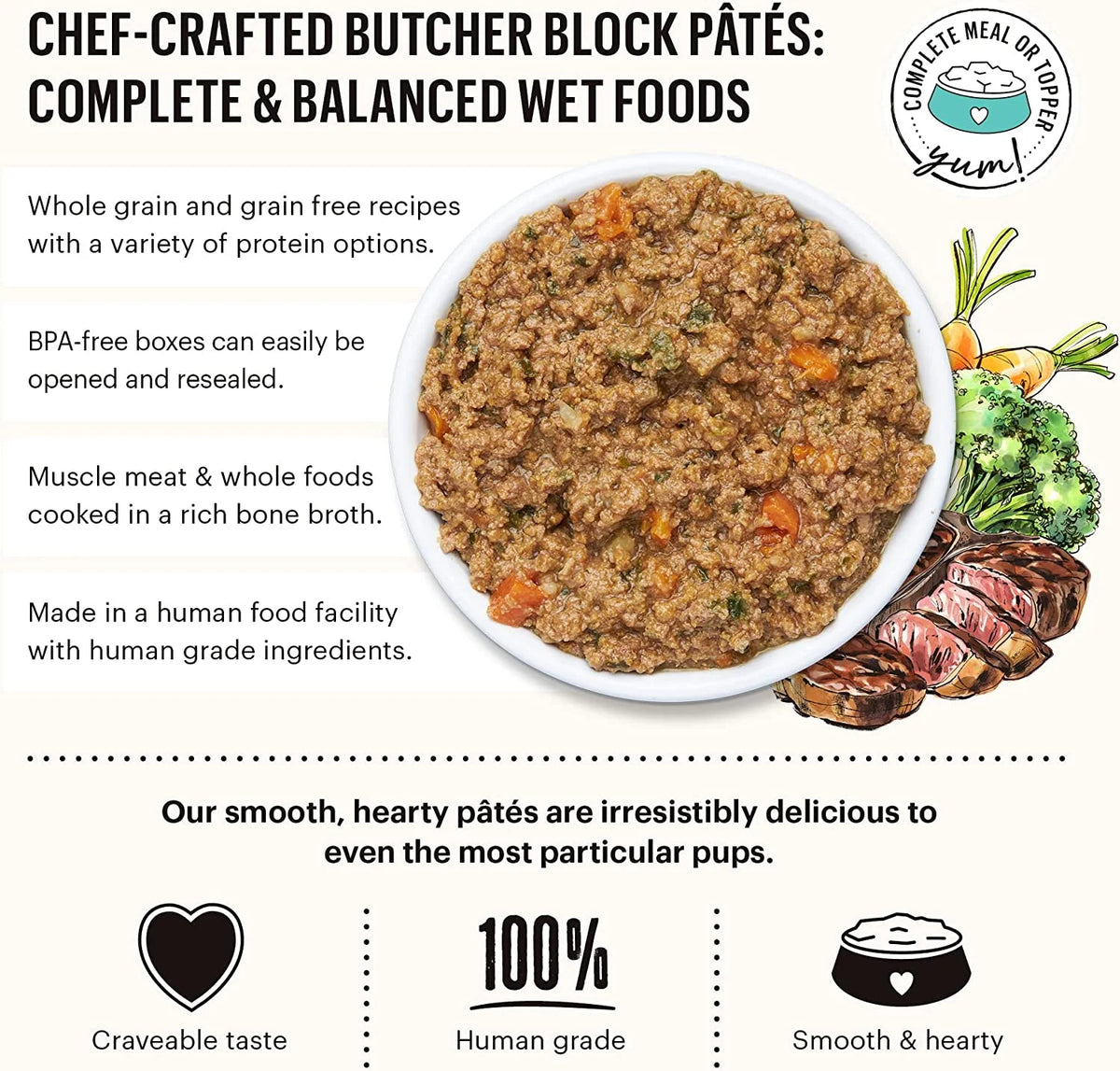 Butcher Block Beef Cheddar Veggie Pate 10.5 oz Case of 6 C6386