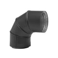 8x22 Black Double Wall Stove Pipe 45 Elbow A88402