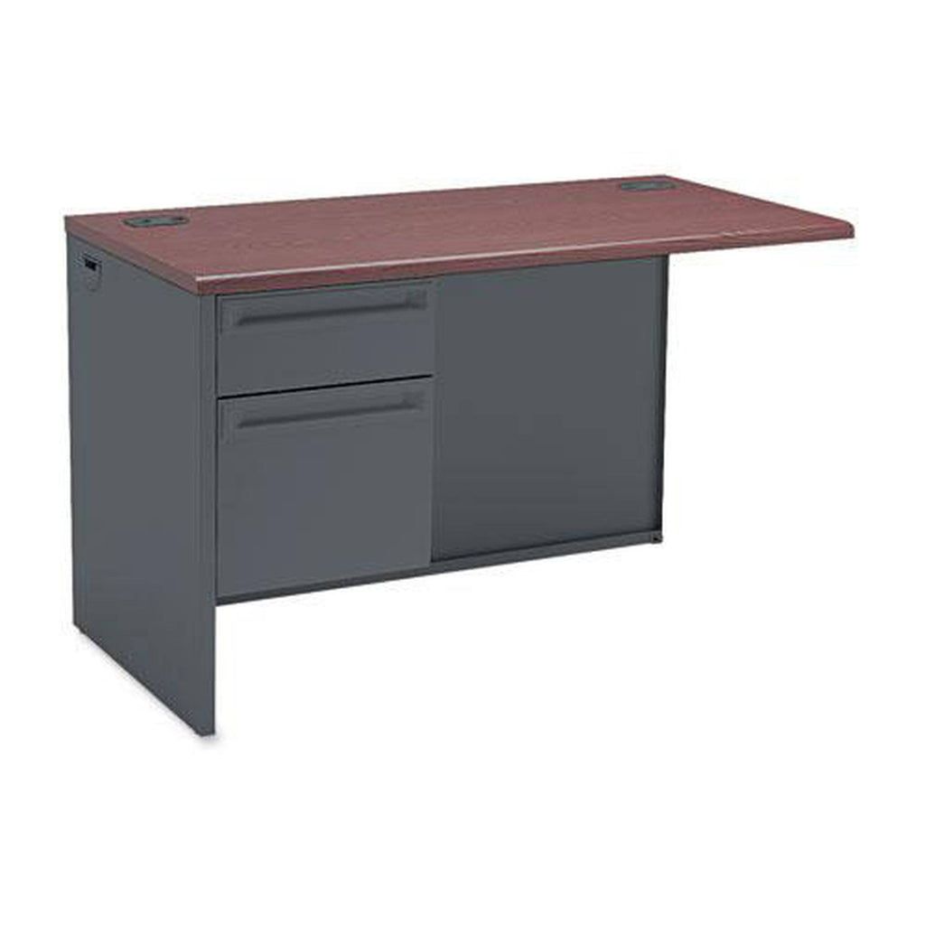 Mahogany Charcoal Left Return Desk O3628
