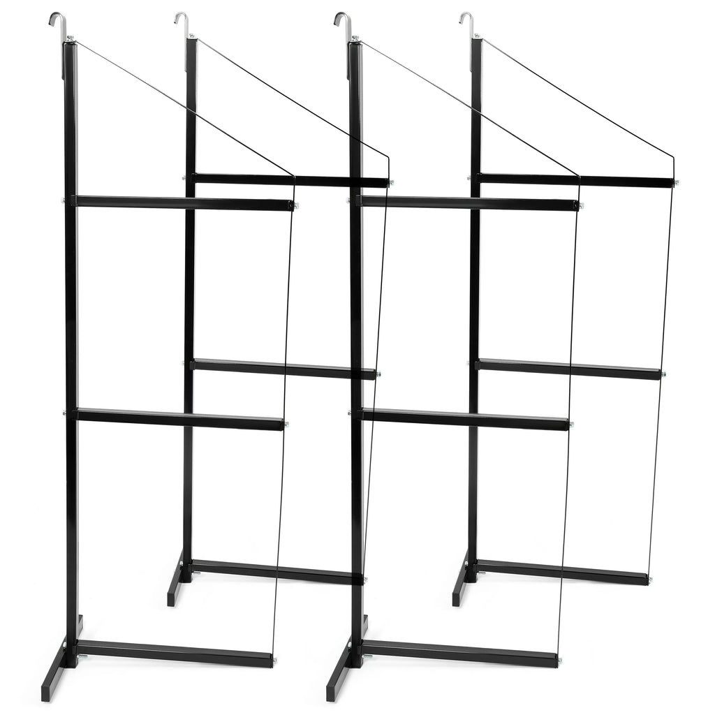 3 Tier Shipping Container Shelving Bracket 18" x 60" Black J1246