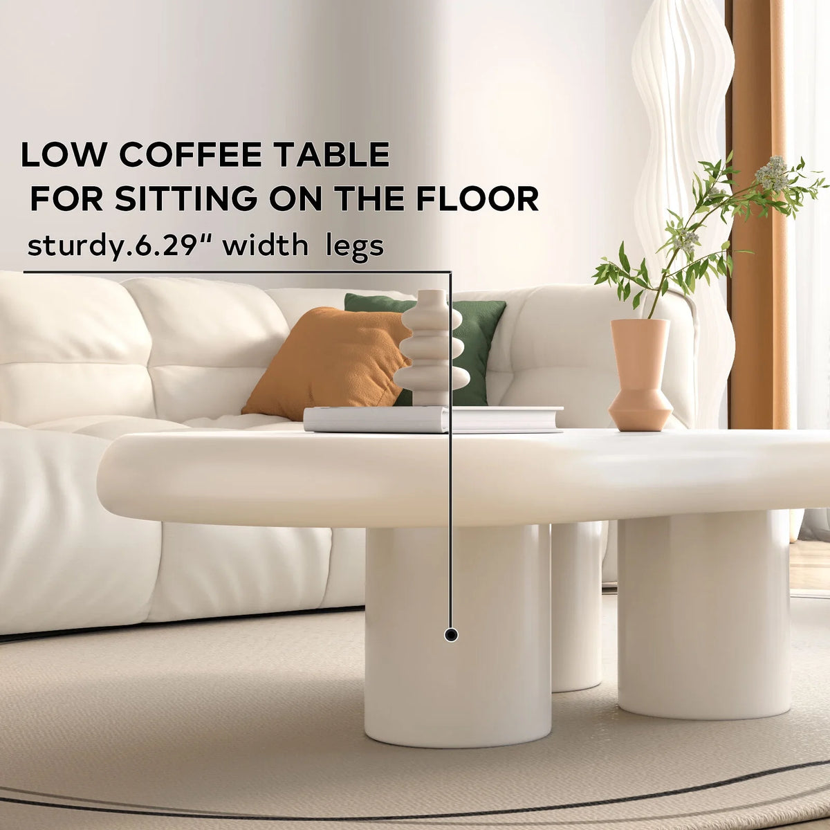 White Wood Coffee Table Z96729