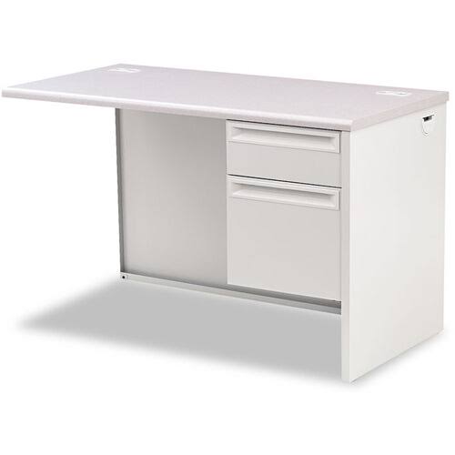 Mahogany Charcoal Left Return Desk O3628
