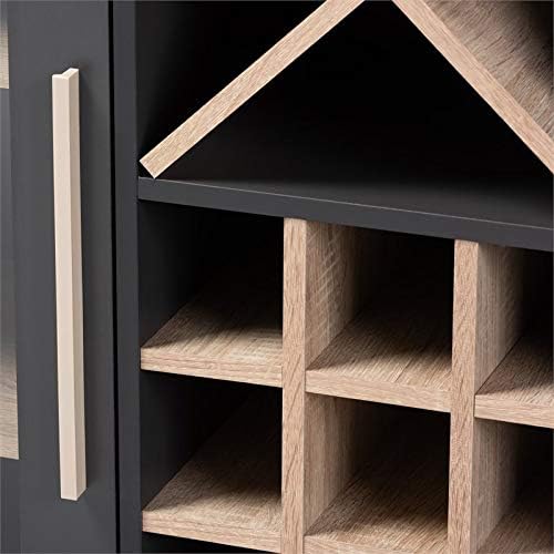 Dark Grey Oak Wine Cabinet W623