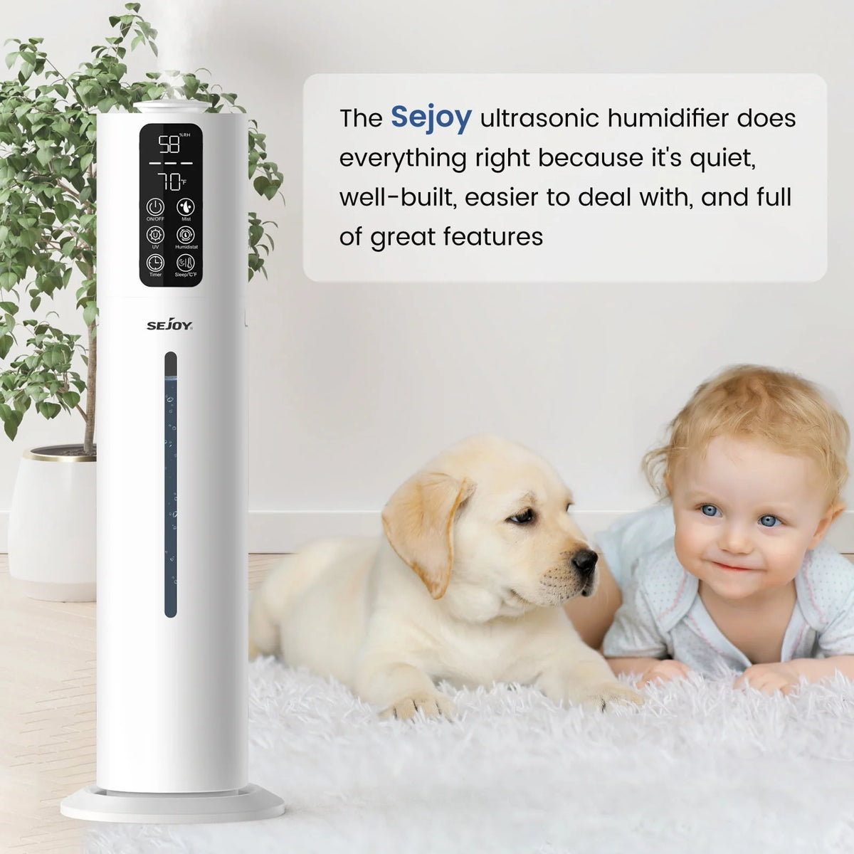 8L Top Fill Ultrasonic Floor Humidifier I189