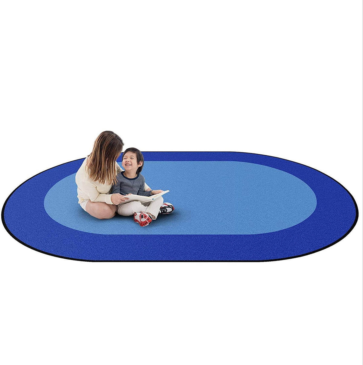 Oval Teal Carpet K2070