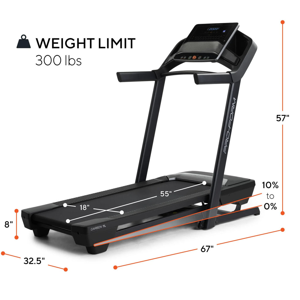Carbon TL Treadmill with Display and Tablet Holder J753