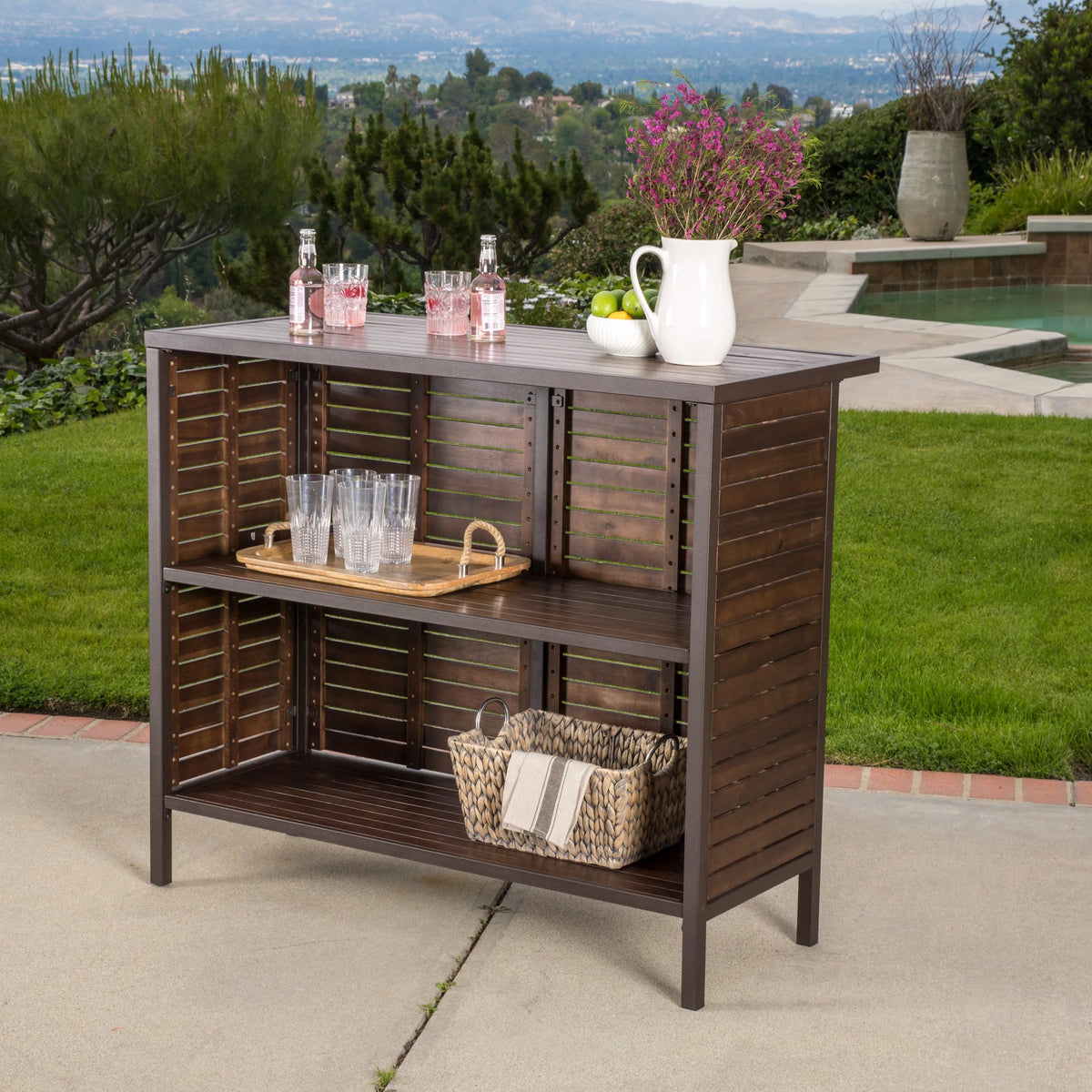 3 Piece Acacia Wood Bar Set H294