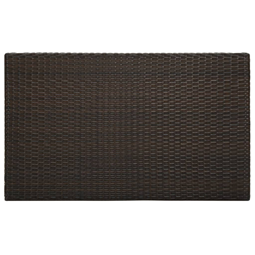 Brown Poly Rattan Patio Bar Table T908
