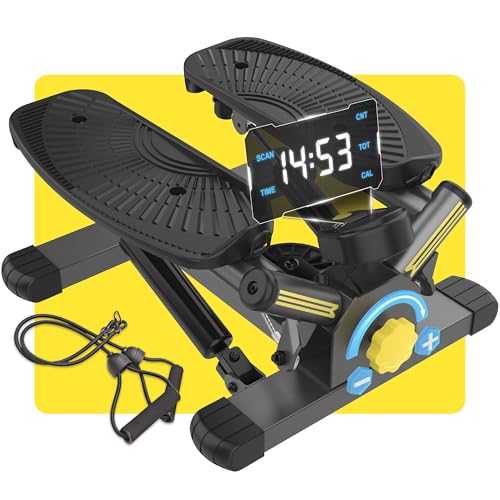 Stepper Machine with Resistance Bands, 300LBS Weight Capacity, Adjustable Step Height U927621