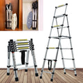 A-Frame Aluminum Telescoping Folding Ladder 330lb Capacity V793340