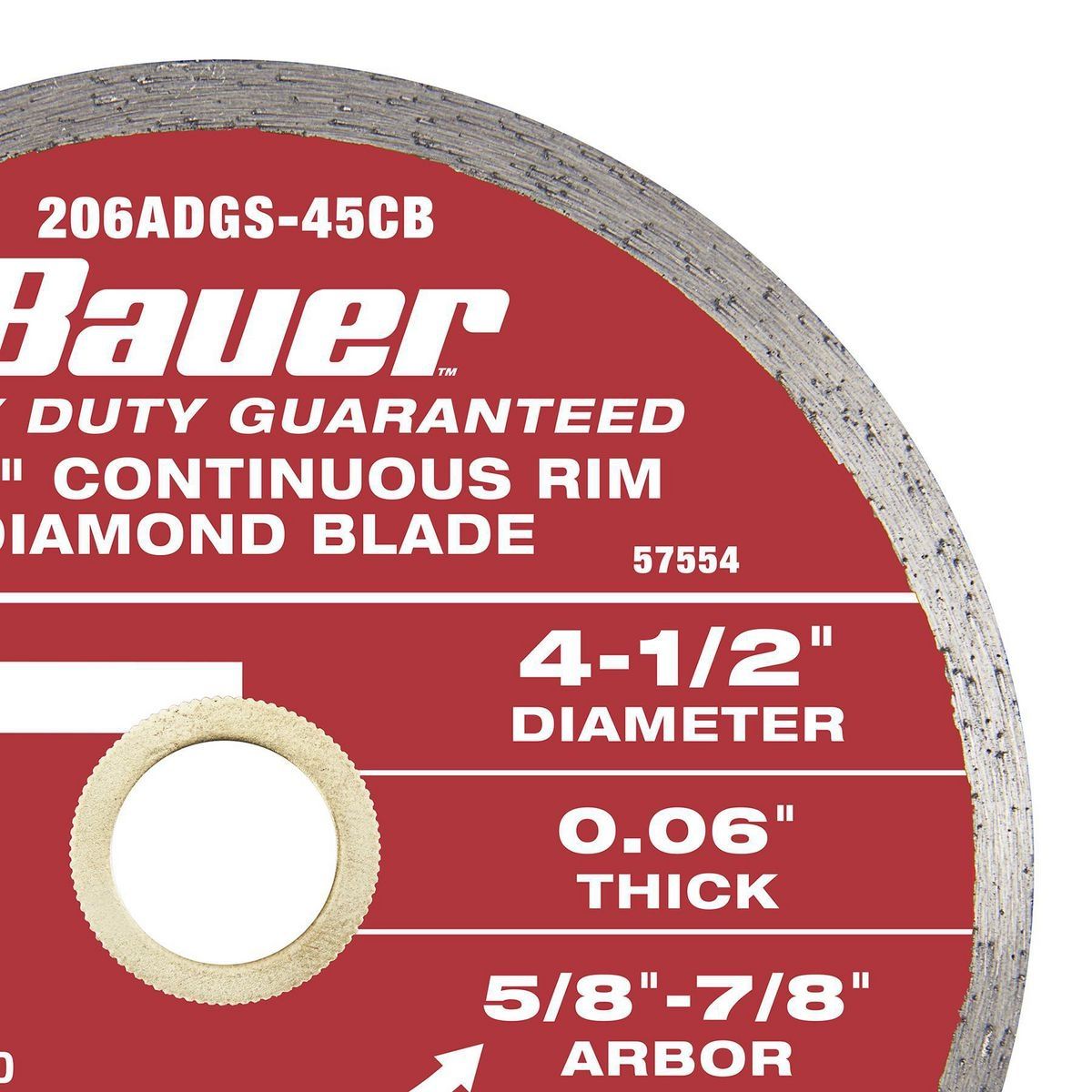 4-1/2 in. Continuous Rim Wet Cut Diamond Saw Blade J16805