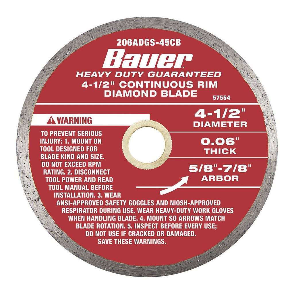 4-1/2 in. Continuous Rim Wet Cut Diamond Saw Blade J16805