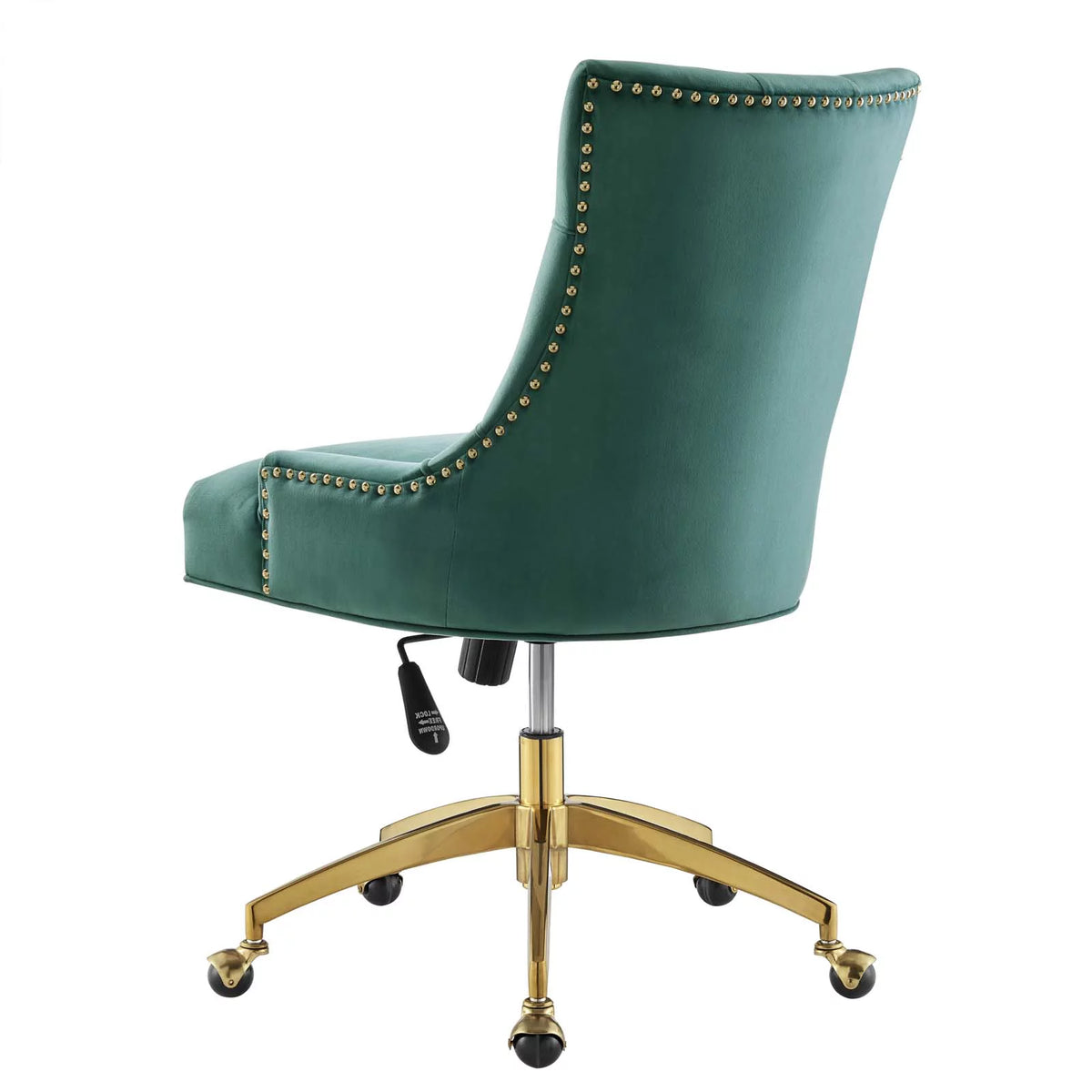Velvet Gold Teal Blue Tufted Chair W515