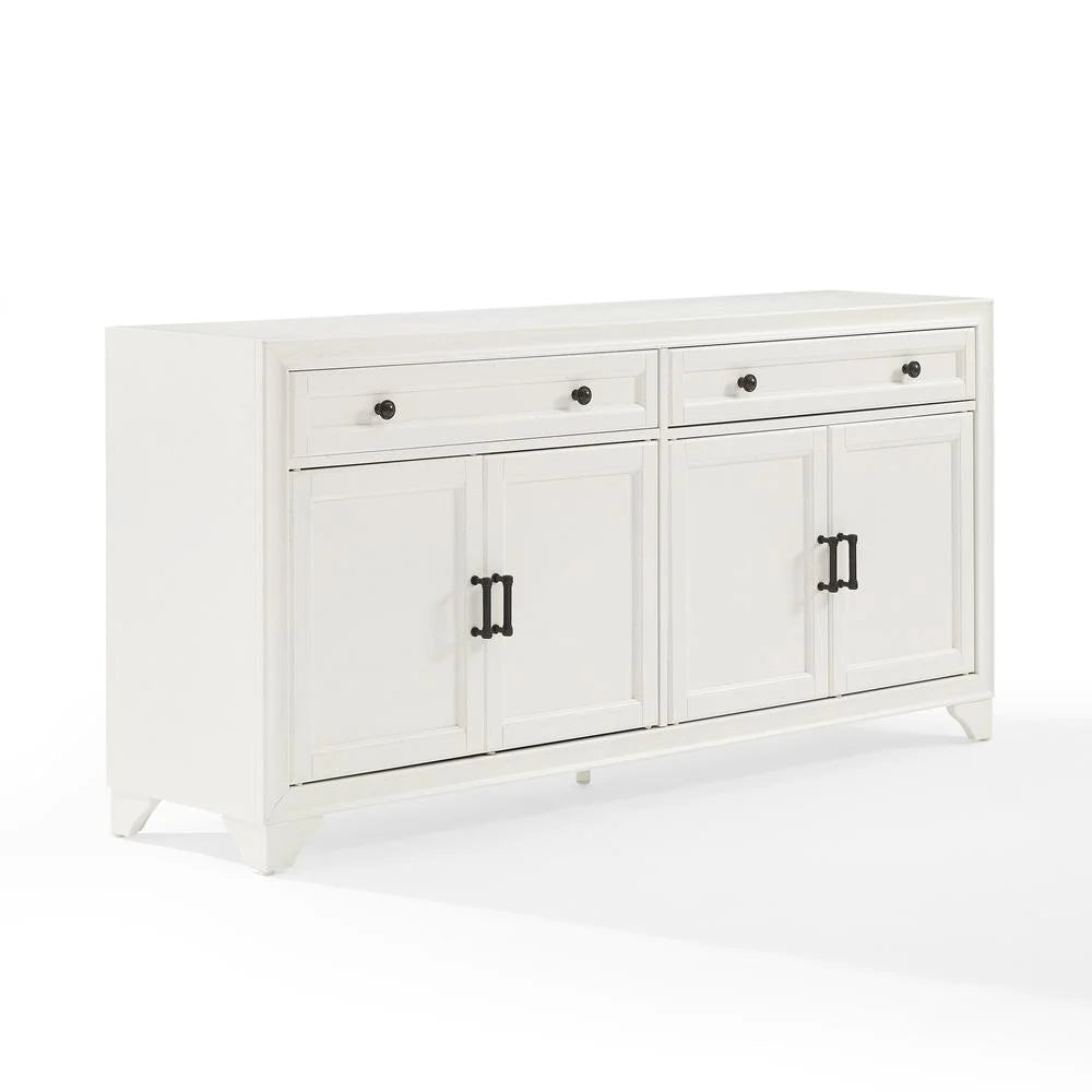 Distressed White Wood Sideboard P1217