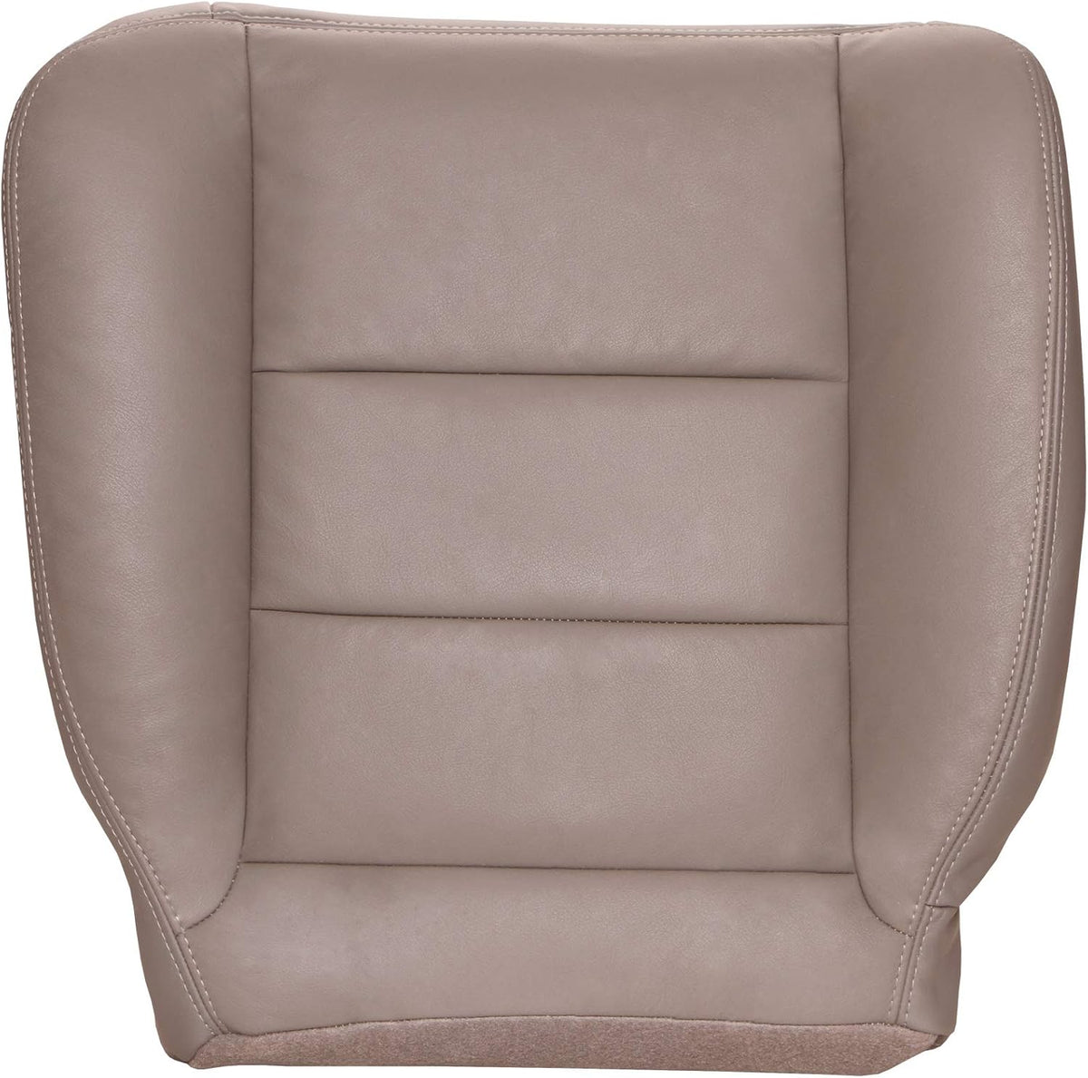 Driver Bottom Replacement Leather Seat Cover - Ebony Black S6876