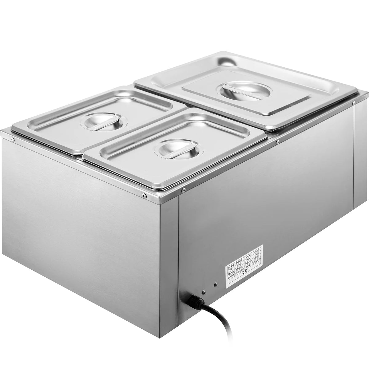 3-Pan Stainless Steel Commercial Food Warmer U205119