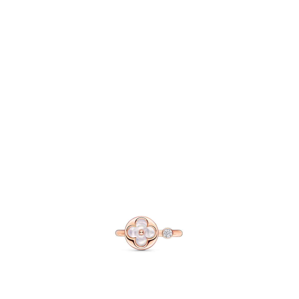 Rose Gold White Mother-of-Pearl Diamond Ring L6954