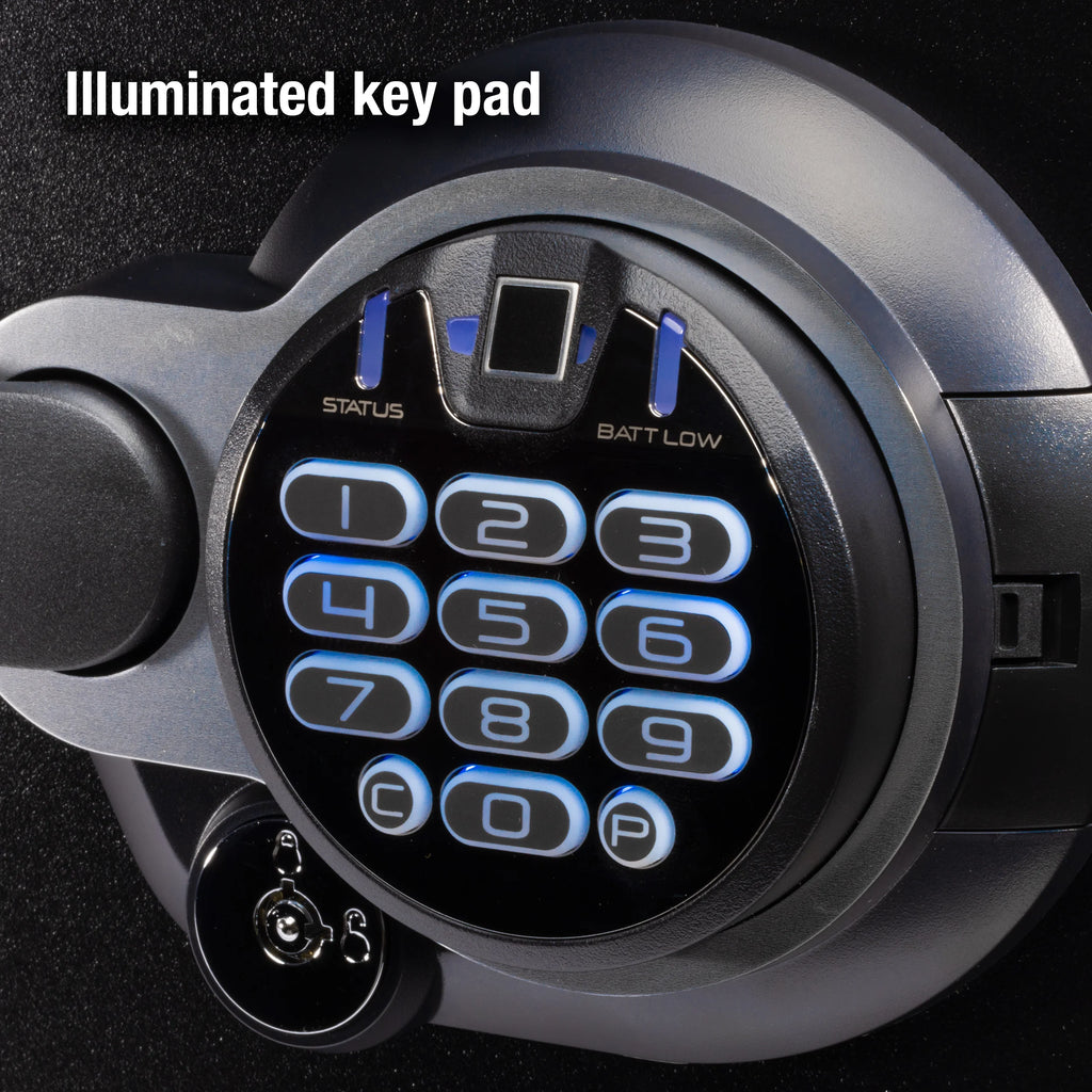 Fire-Resistant and Water-Resistant Safe with Fingerprint Biometric Lock, 1.23 Cu. ft. Q715