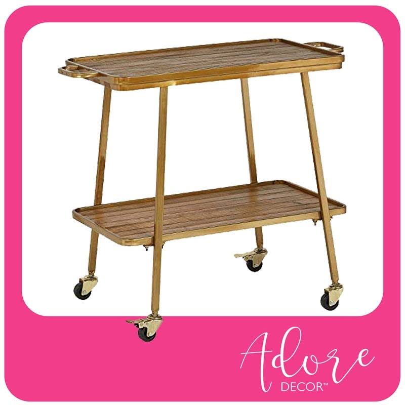 Gold 2 Tier Bar Cart F331