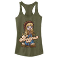 Military Green Racerback Tank Top I751756