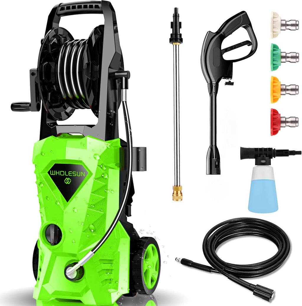 3000PSI Electric Pressure Washer with Hose Reel and Brush E384