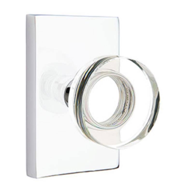 Passage Knob with Modern Rectangular Rose Finish: Oil Rubbed Bronze Z6720