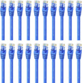 20-Pack Cat5e Ethernet Patch Cable 5 Feet Blue J8273