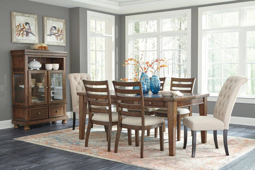 Medium Brown Dining Side Chair Set of 2 E240141