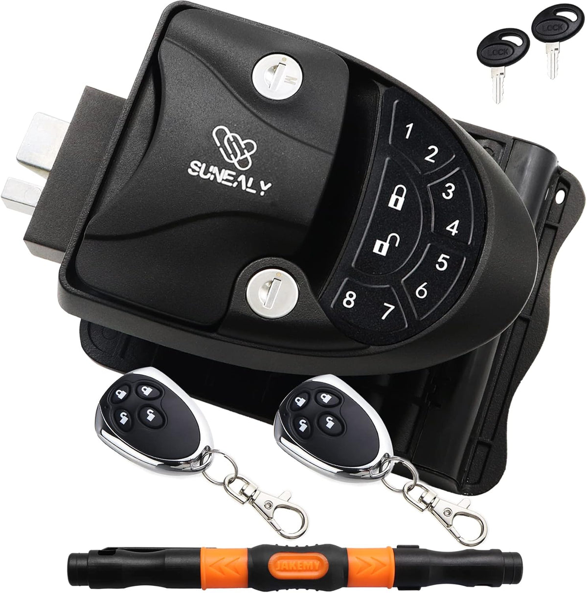 RV Keyless Entry Door Lock with Backlit Keypad and 2 Fobs G144