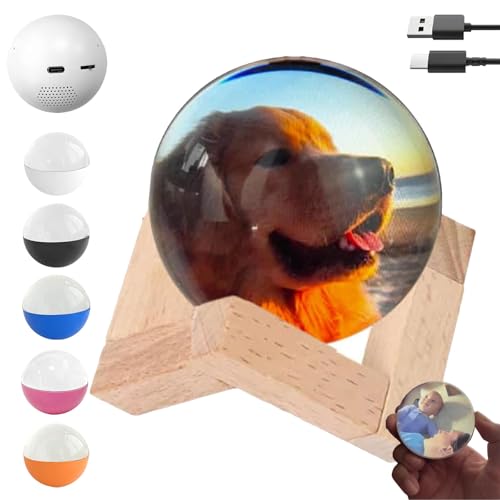 2.7inch Light Up Sphere 3D Crystal Ball with Electronic Display Sound E143
