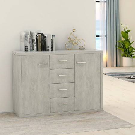 Light Gray Buffet Sideboard Cabinet with Two Doors and Four Drawers N503068