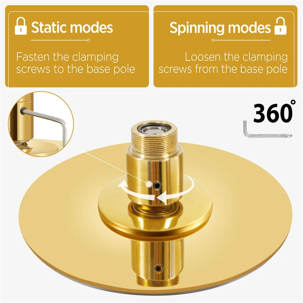 Gold Spinning Dance Pole with Adjustable Height B56382