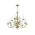 Polished Brass Candle Style Tiered Chandelier R9264