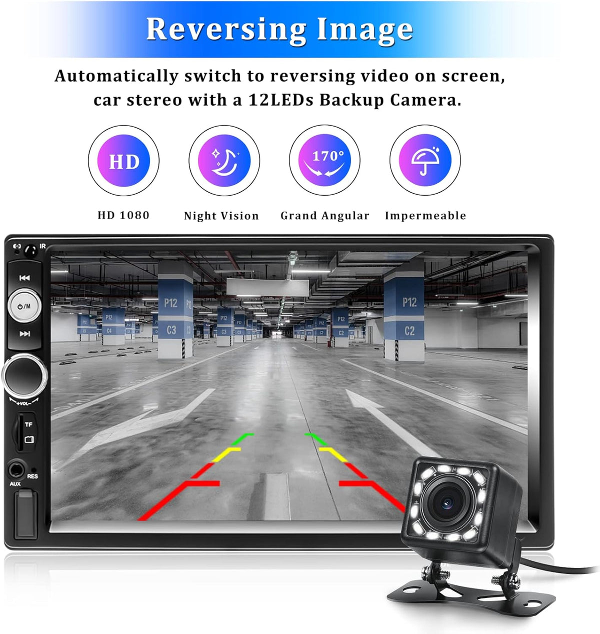 Double Din Bluetooth 7 Touch Screen Car Radio with Remote Control F9394