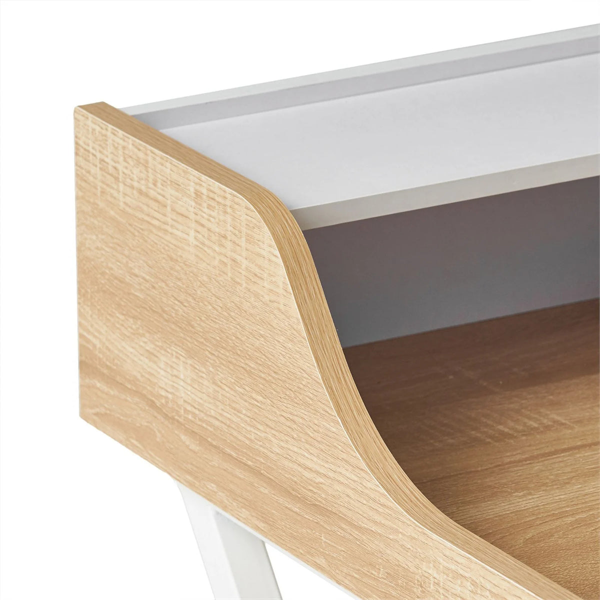 Oak and White Computer Desk Z2894