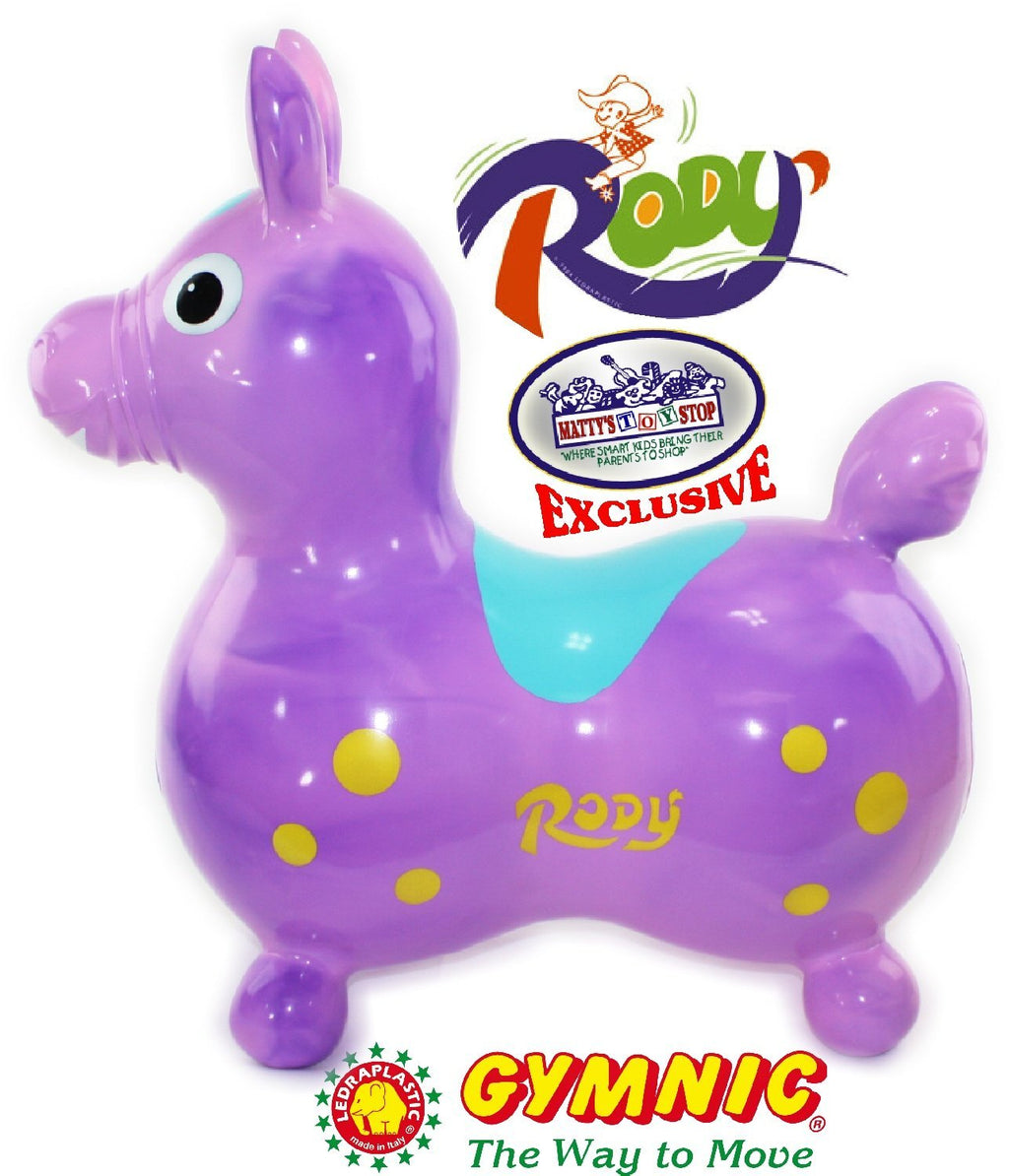 Purple & Pink Swirl Inflatable Bounce & Ride Horse M560