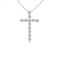 Diamond Cross Pendant Necklace in Platinum Y50755