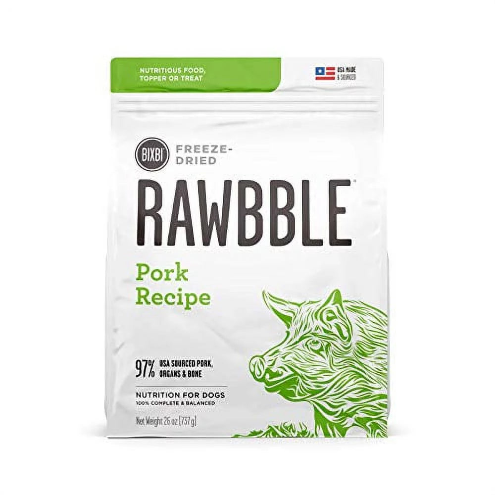 Freeze Dried Dog Food, Pork Recipe, 26 Oz F552861