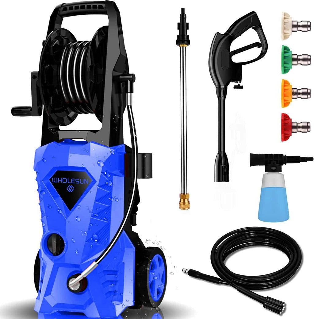 3000PSI Electric Pressure Washer with Hose Reel and Brush E384