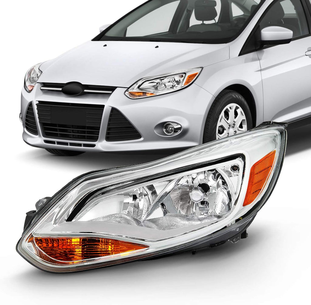 Chrome Trim Halogen Headlights Pair A8918