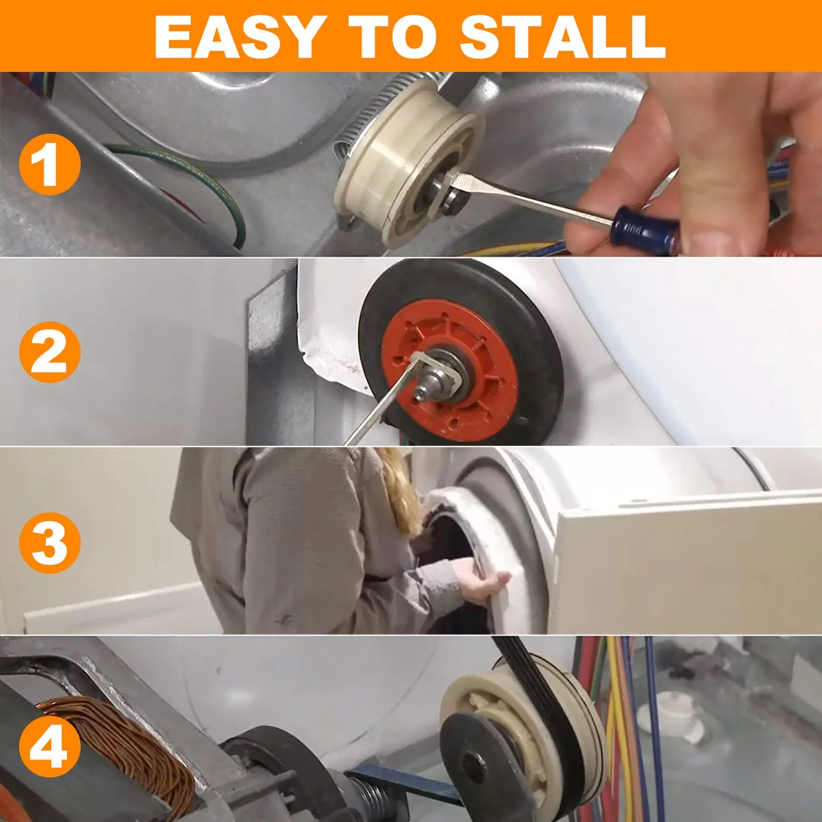 Dryer Repair Kit 4 Rollers Pulley 88" Belt V588043