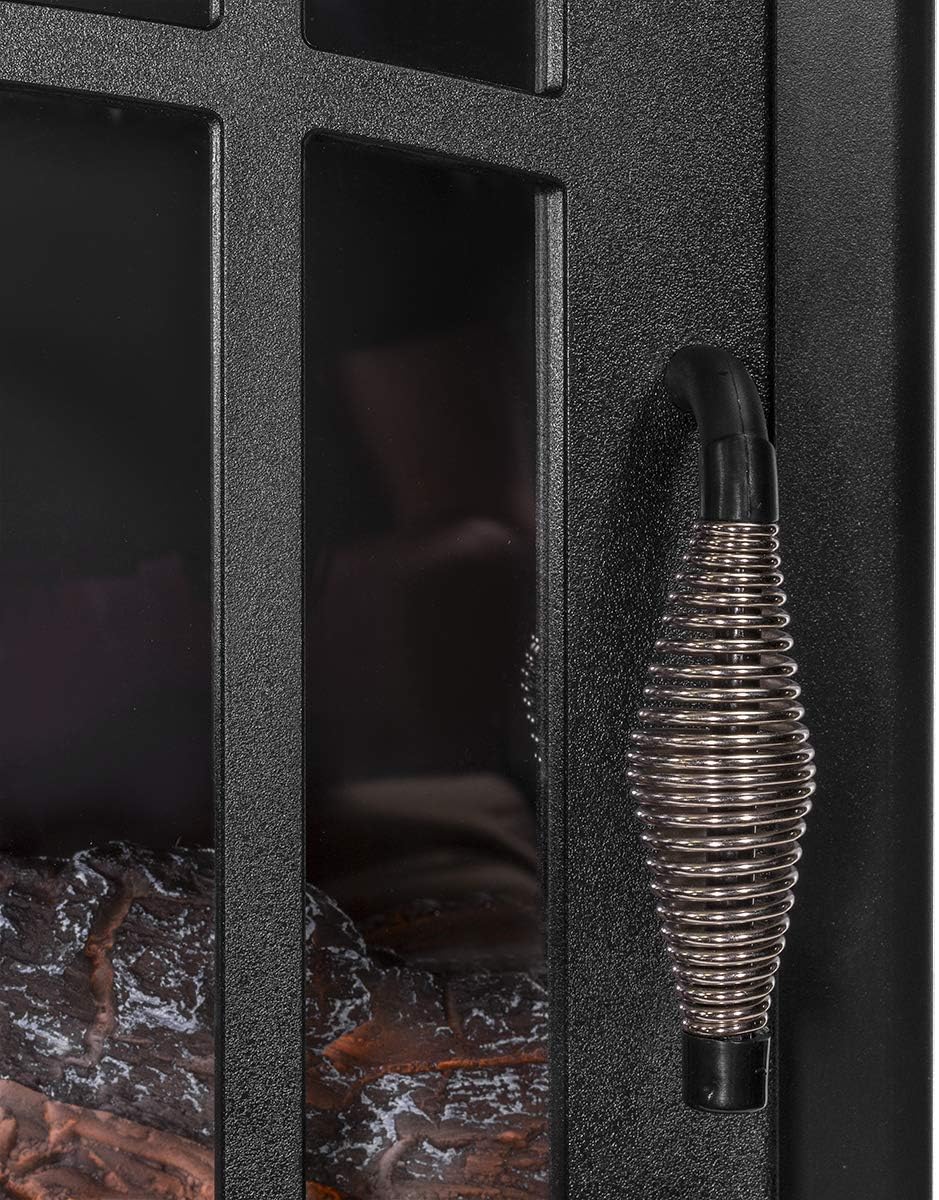 Black Freestanding Electric Fireplace Stove Heater V9319