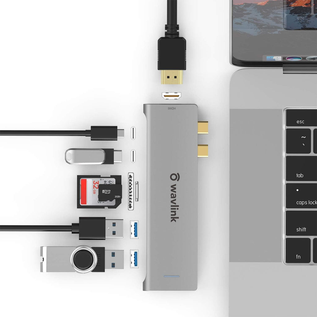 USB C Hub with 4K HDMI, RJ45 Ethernet, USB 3.1, SD Card Reader, 87W PD C7003