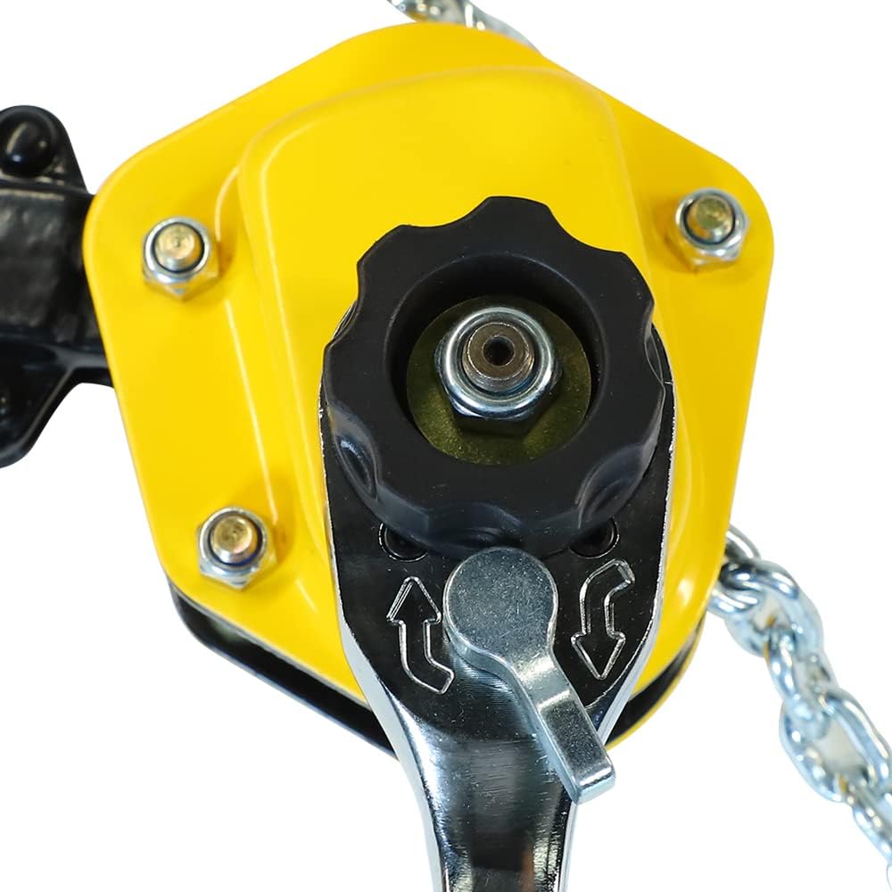 550LBS Manual Lever Chain Hoist 5 Feet Lift G80 Chain with Hook Pack of 2 A889