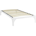 White Twin Platform Bed X388