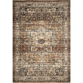 Rust Floral Area Rug O30283